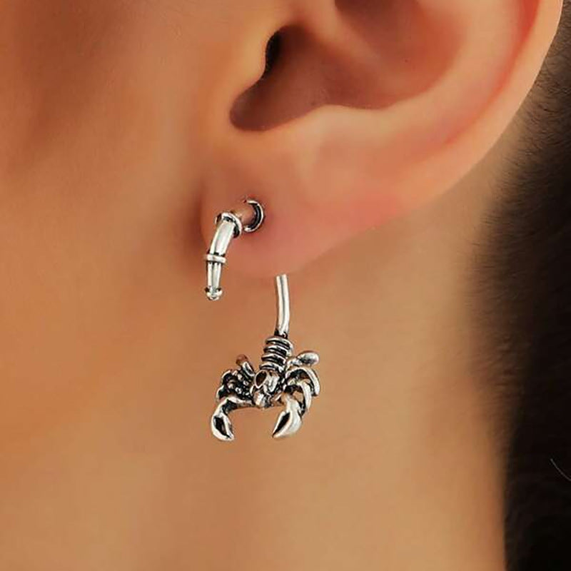 Fashion High Profile Retro Scorpion Stud Earrings