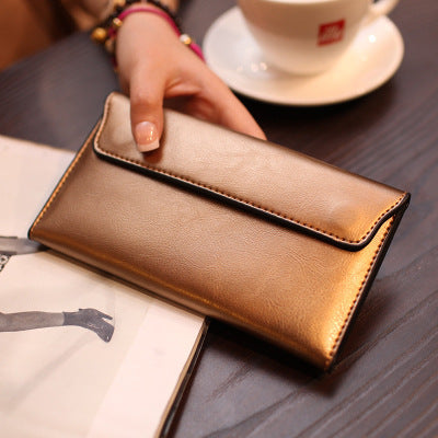 Leather Buckle Simple Business Cowhide Thin Wallet