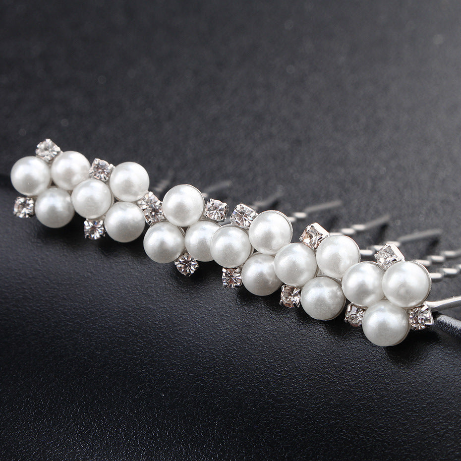 Pearl Rhinestone Hairpin