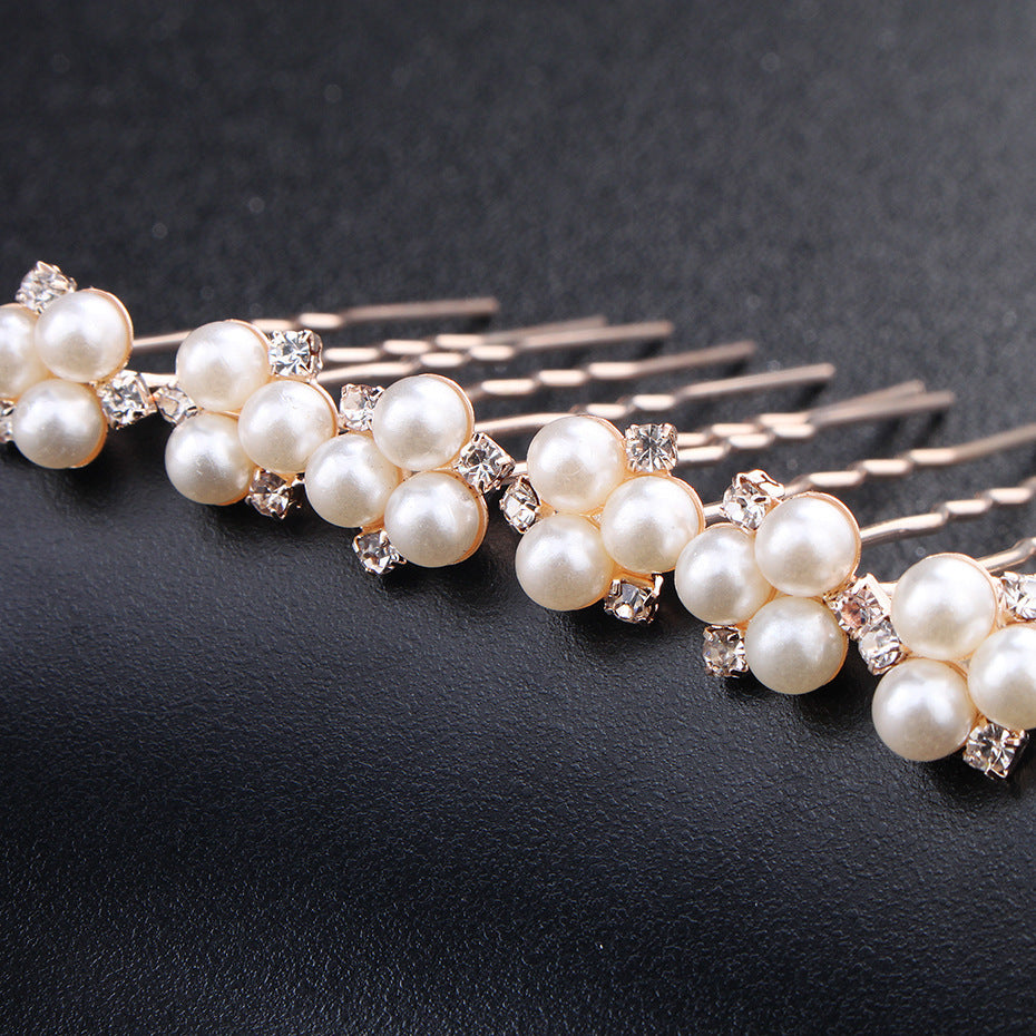 Pearl Rhinestone Hairpin