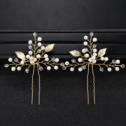 Pearl Rhinestone Hairpin