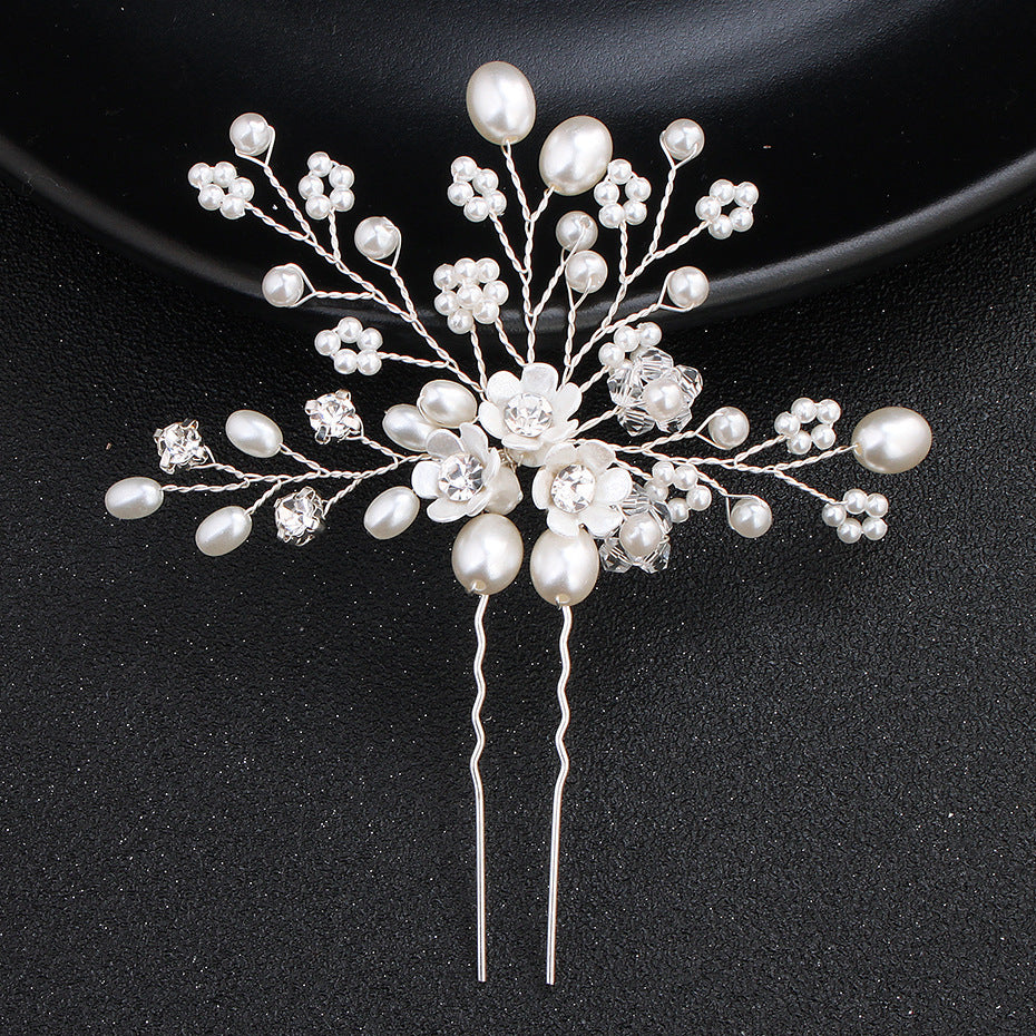 Pearl Rhinestone Hairpin