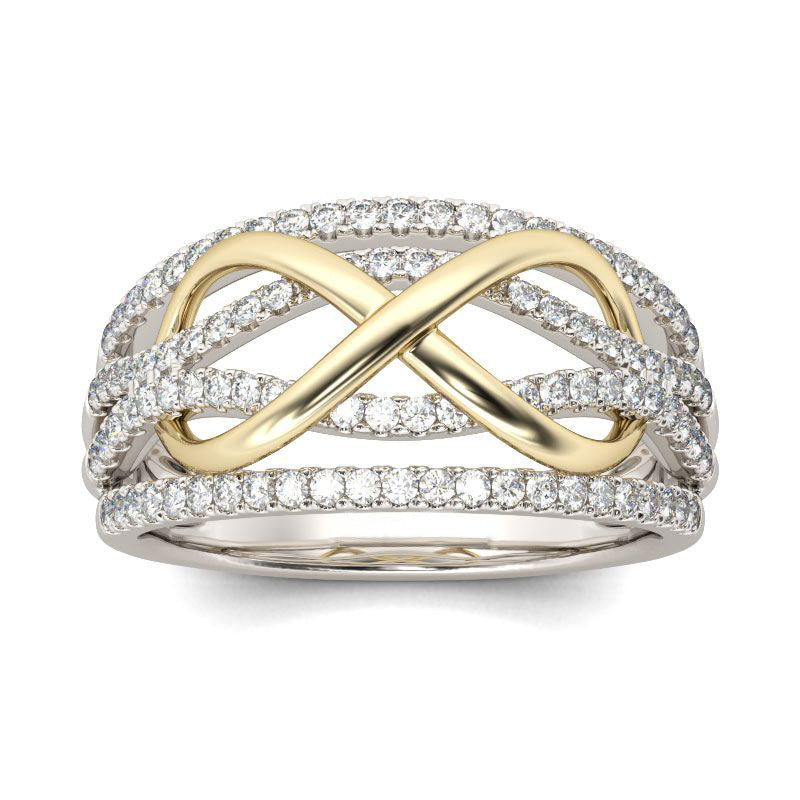 Women's Two-tone Infinity Ring