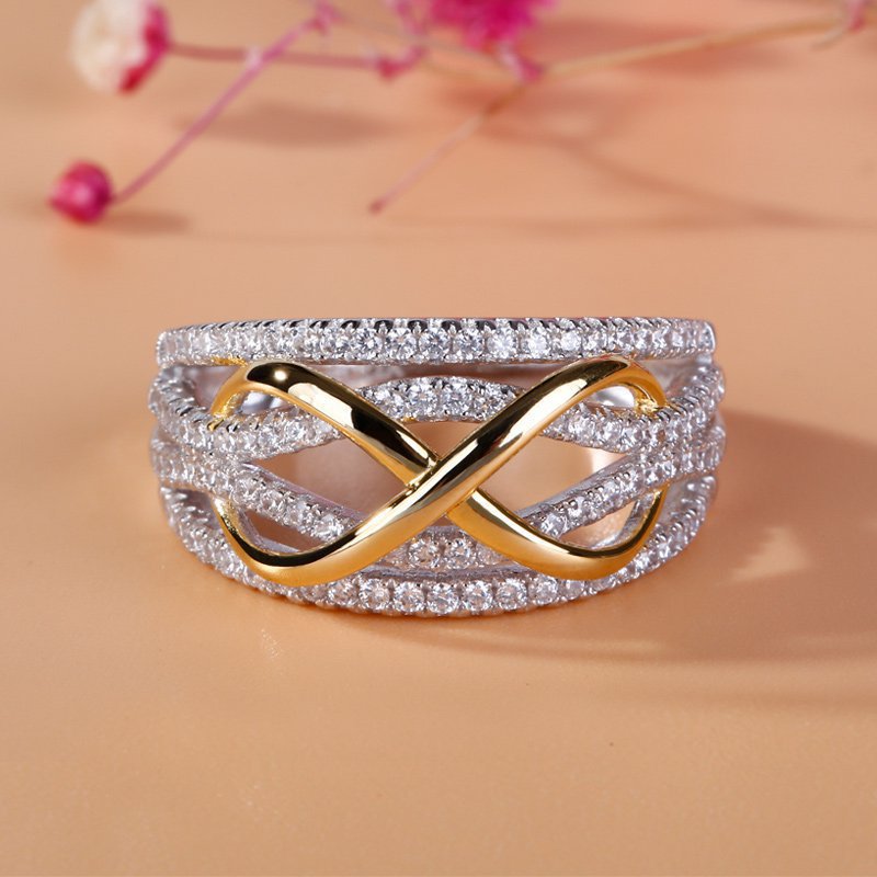 Women's Two-tone Infinity Ring