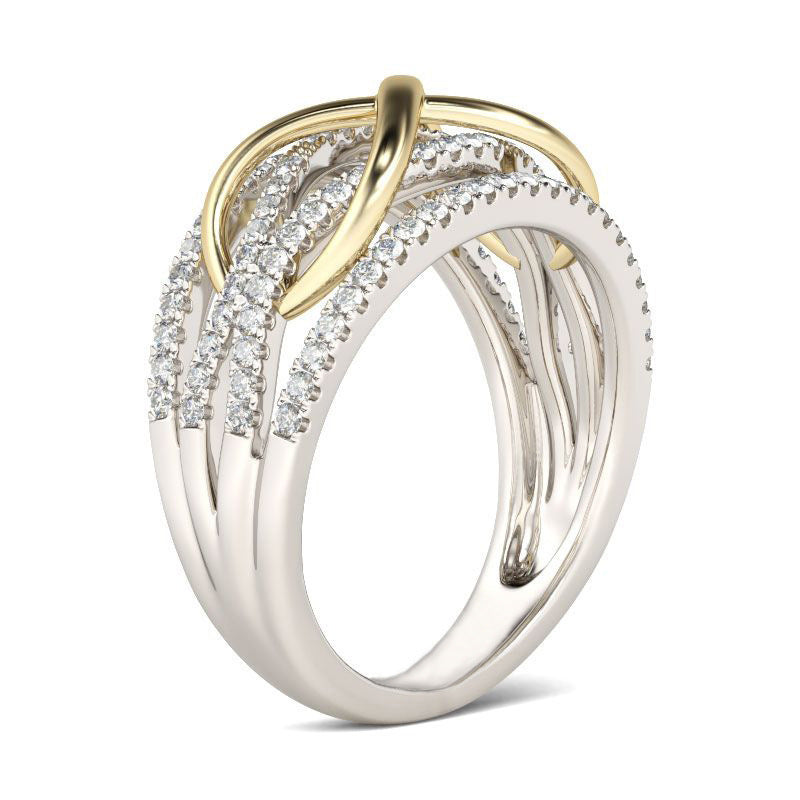 Women's Two-tone Infinity Ring