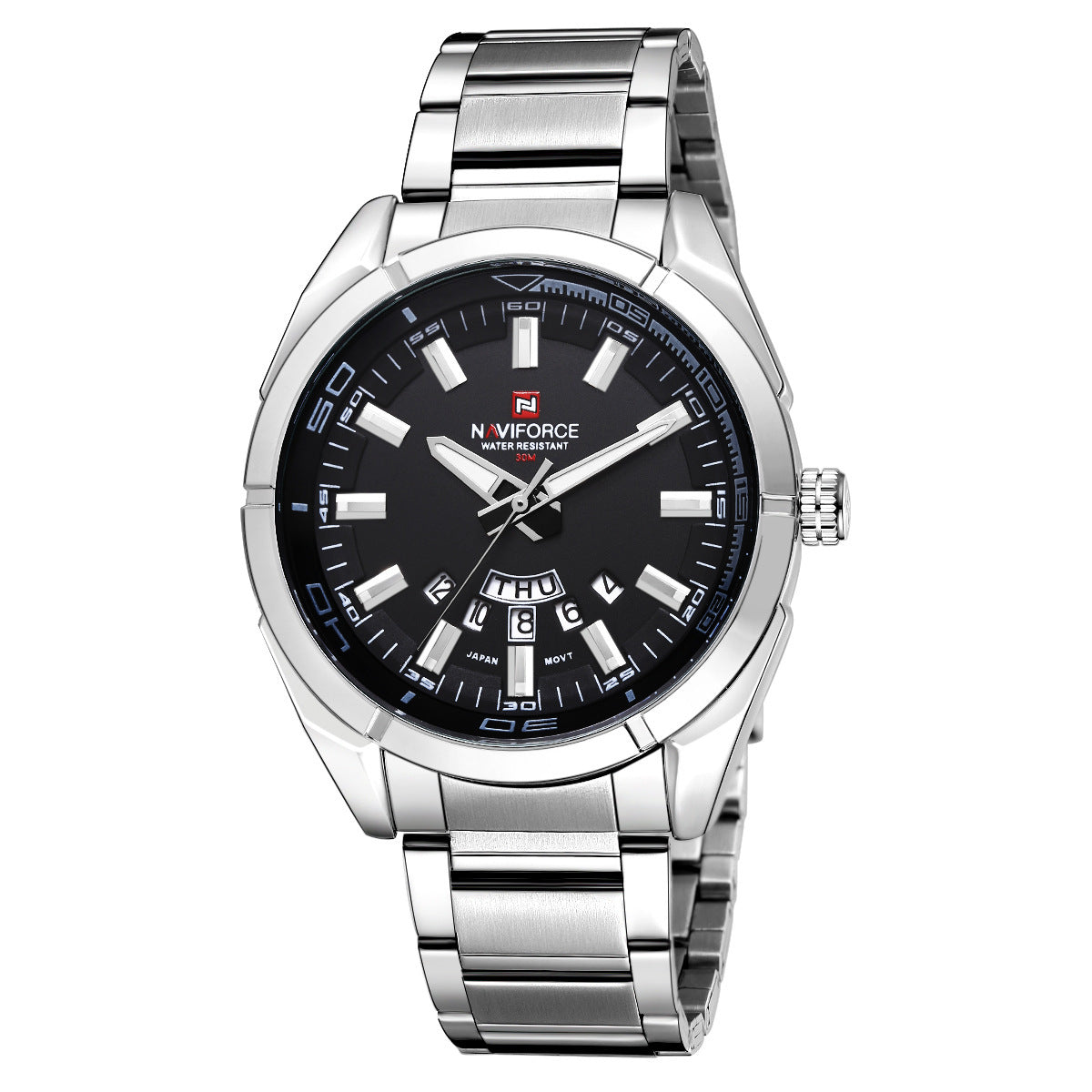 Steel Belt Men's Calendar Week Watch