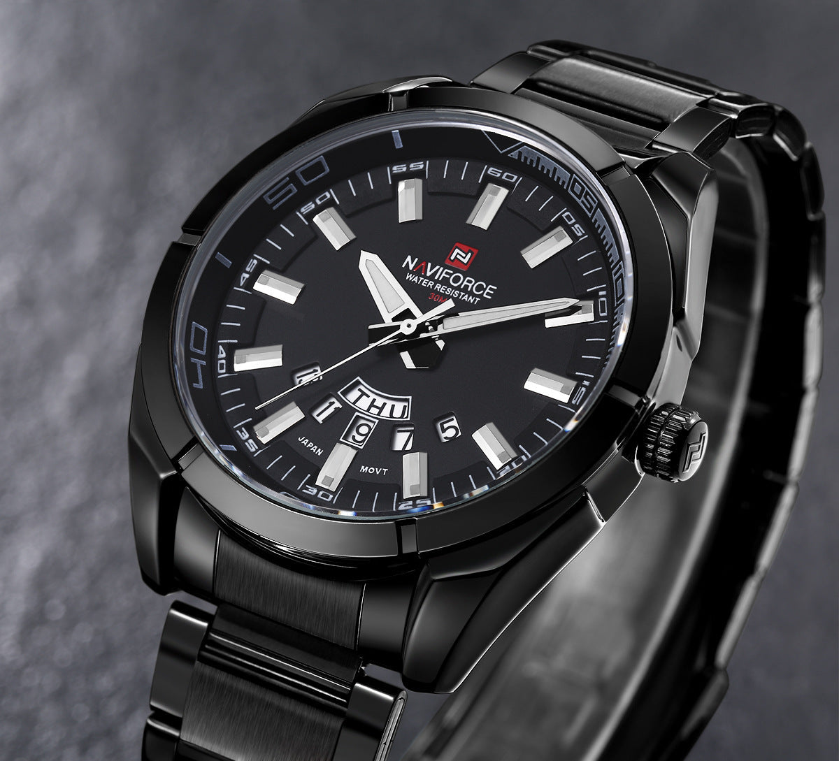 Steel Belt Men's Calendar Week Watch