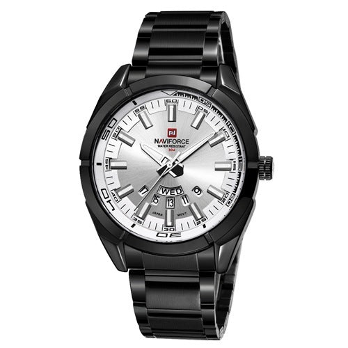 Steel Belt Men's Calendar Week Watch