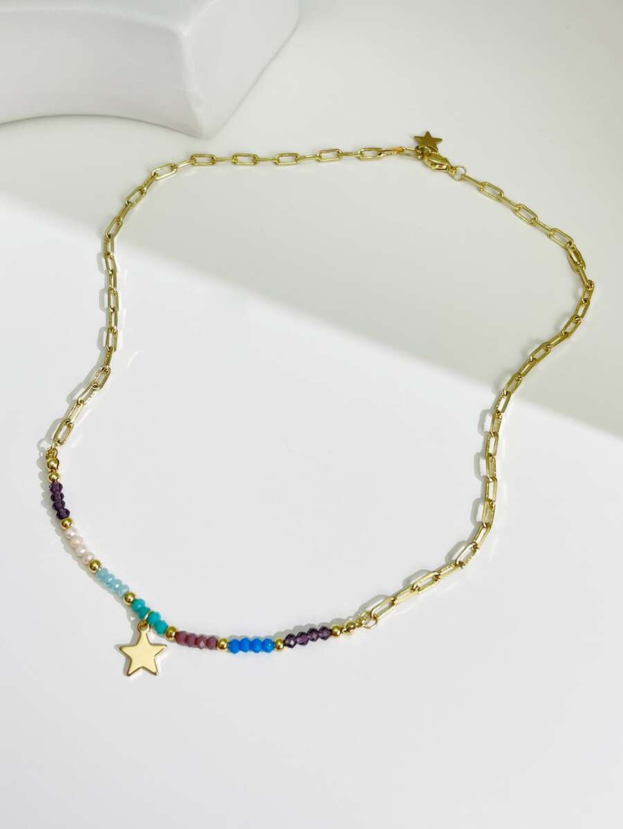 Star Charm Beaded Necklace