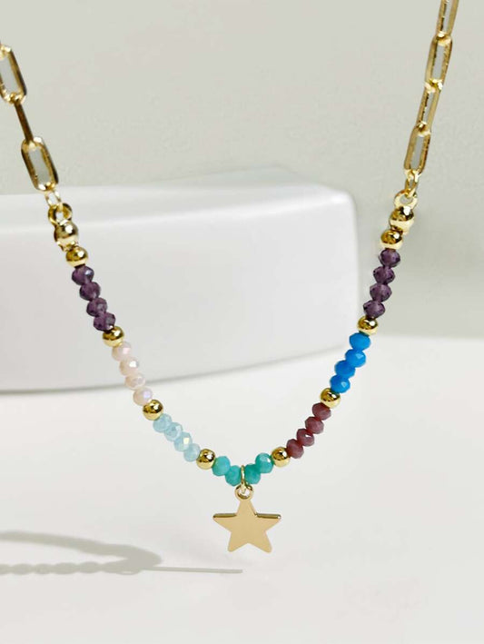 Star Charm Beaded Necklace