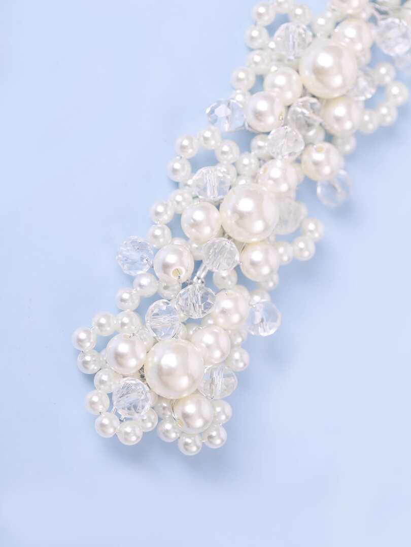 Crystal and Faux Pearl Bridal Headband