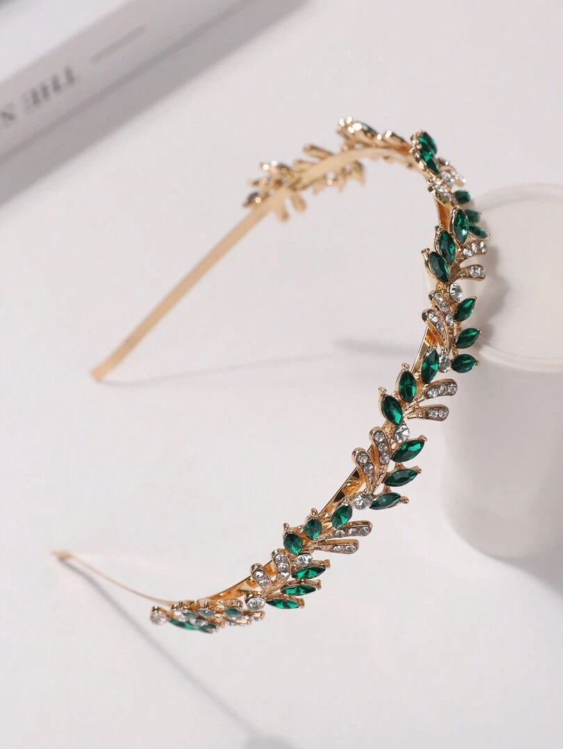 Green Rhinestone Headband