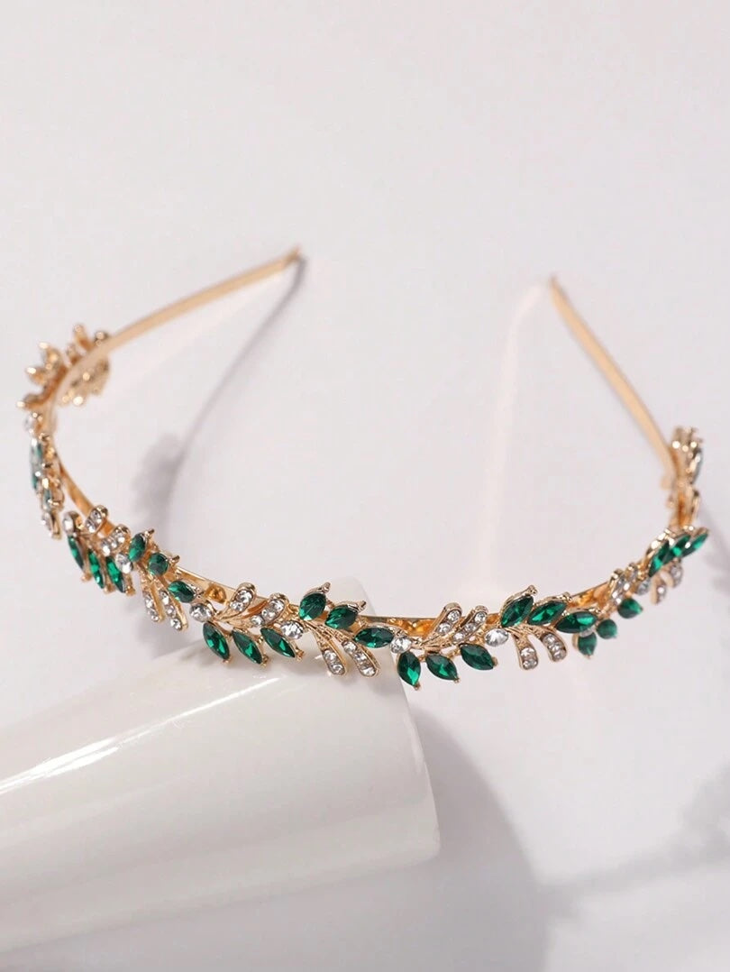 Green Rhinestone Headband