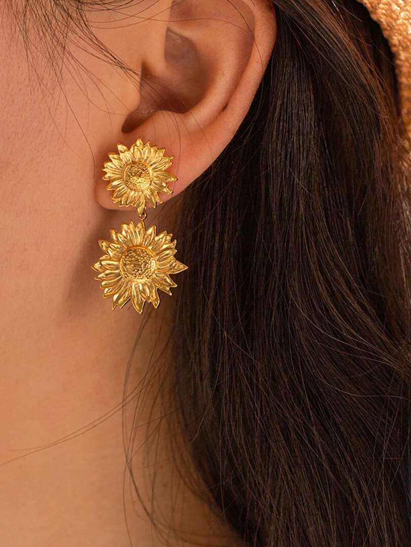 Sunflower Drop Earrings