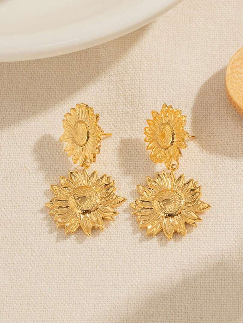 Sunflower Drop Earrings