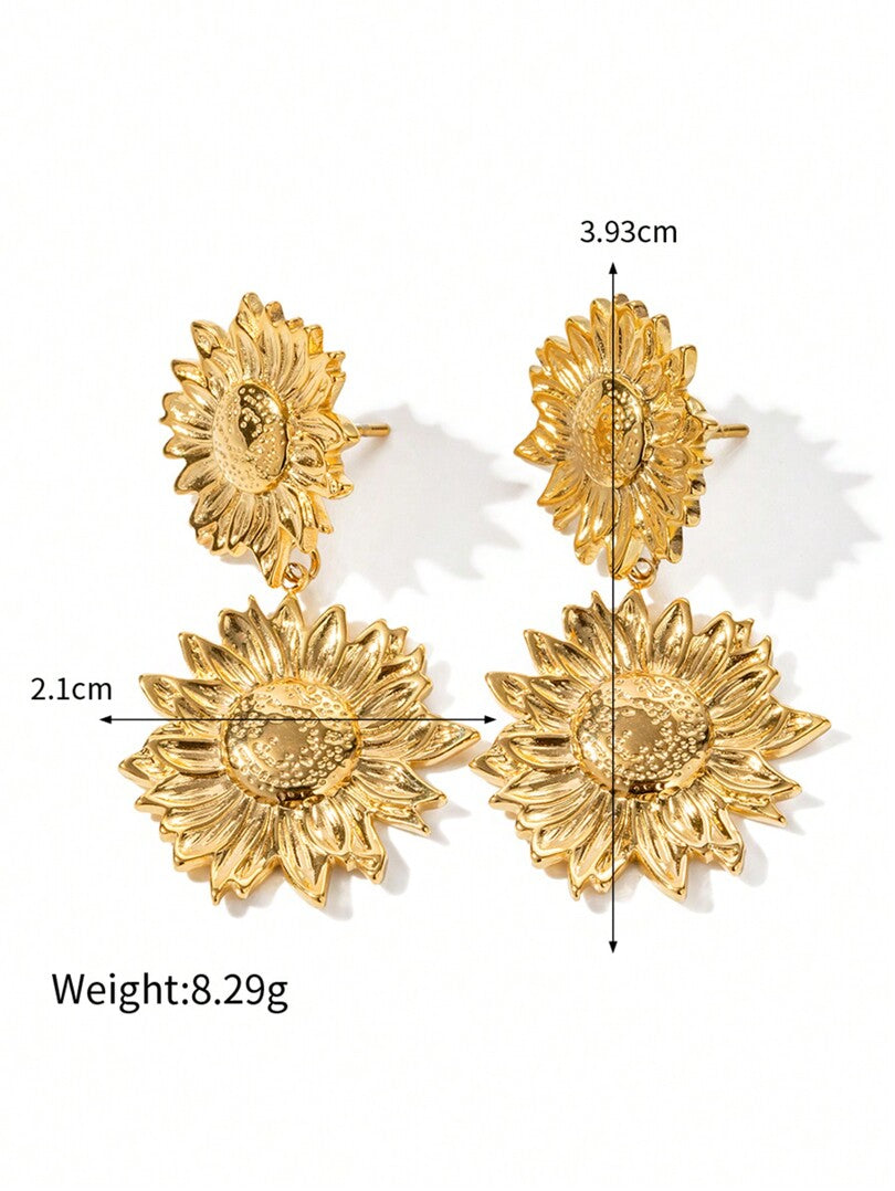 Sunflower Drop Earrings