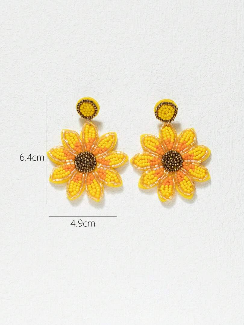 Sunflower Drop Earrings