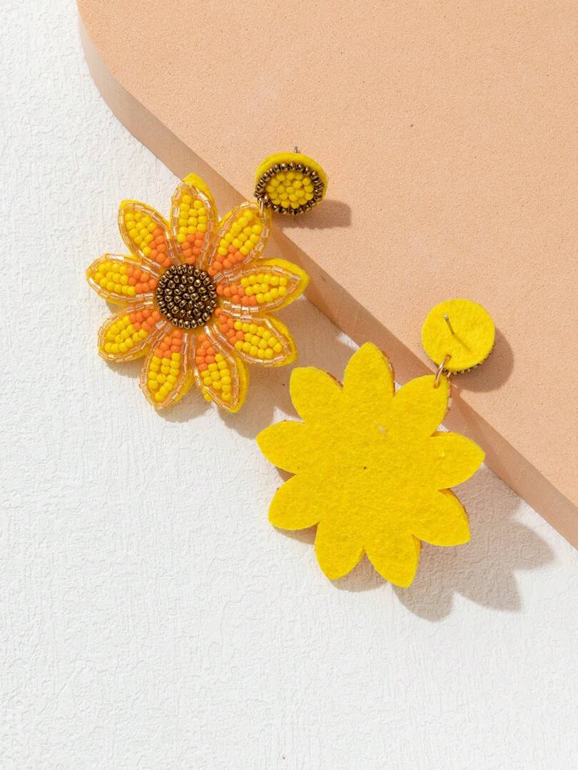 Sunflower Drop Earrings