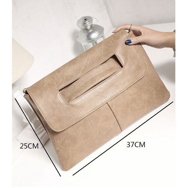 Large Capacity PU Belt Clutch Bag