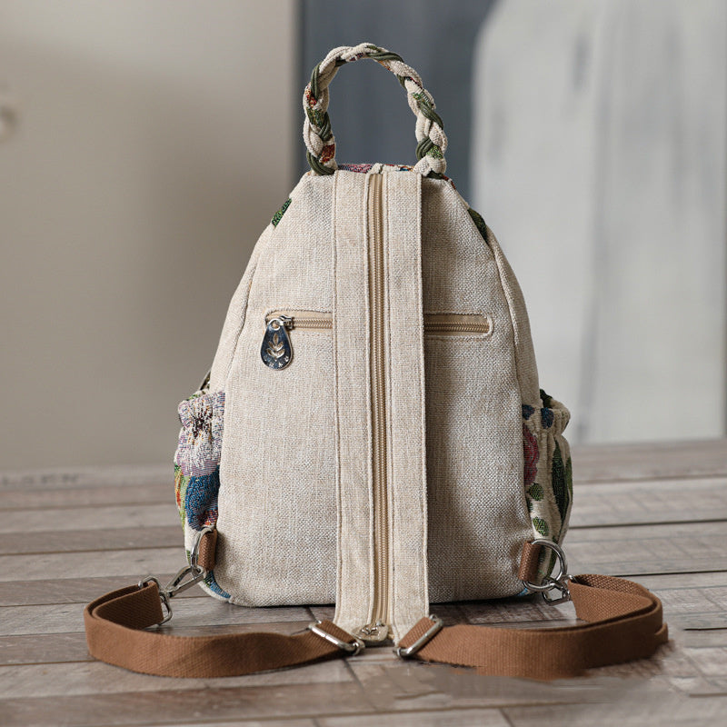 Hand-woven Shoulder Vertical Lightweight Canvas Bag