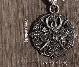 Samurai Devil Pendant Necklace Men's