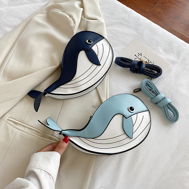 Cute Cartoon Whale Crossbody Bag