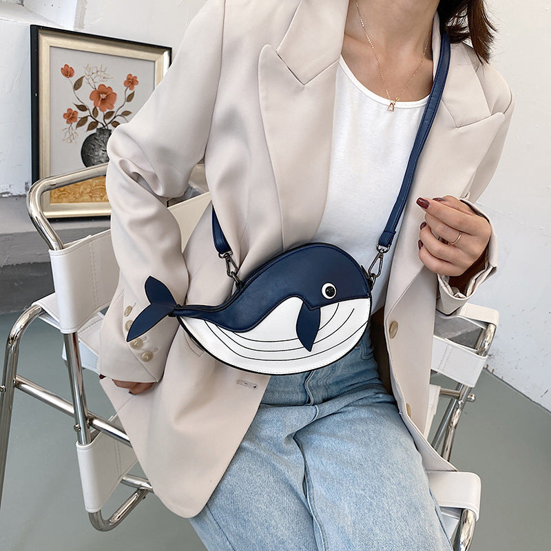 Cute Cartoon Whale Crossbody Bag