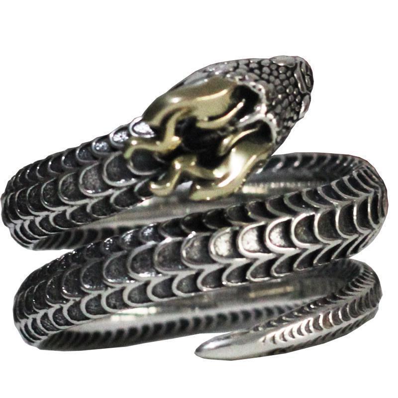 Multi-circle Adjustable Retro Snake Ring With Tangential Belt Corners