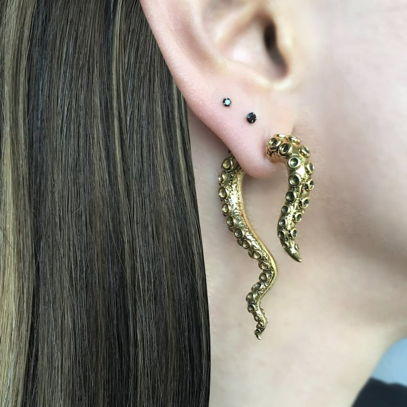 Vintage Octopus Tentacle Punk Earrings