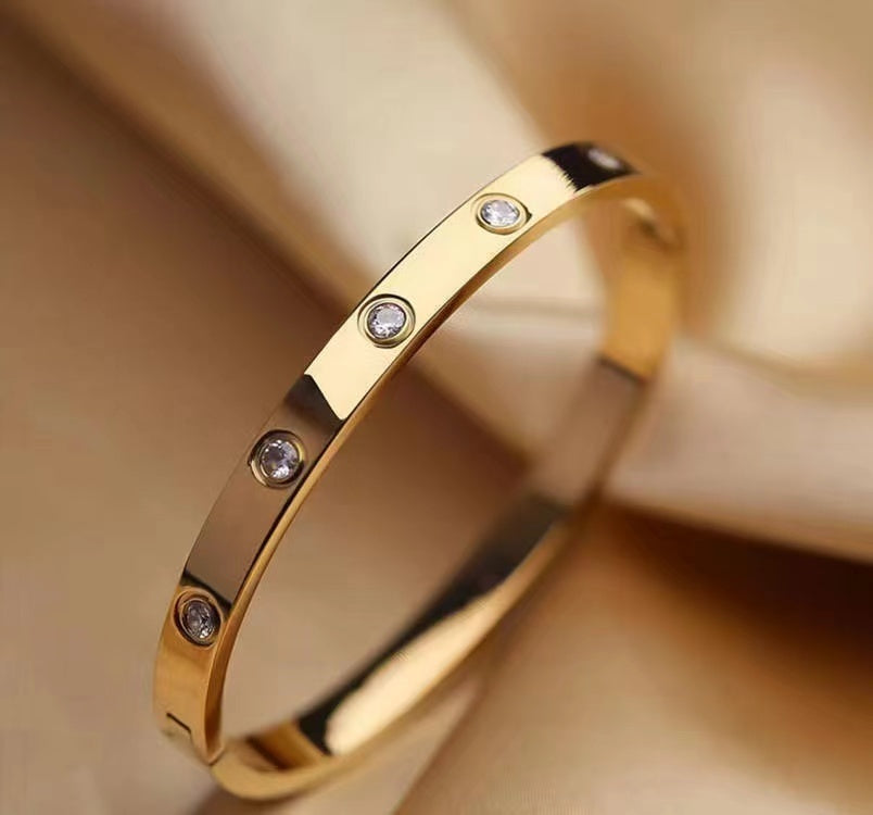 14K Gold Plated Bangle Bracelet