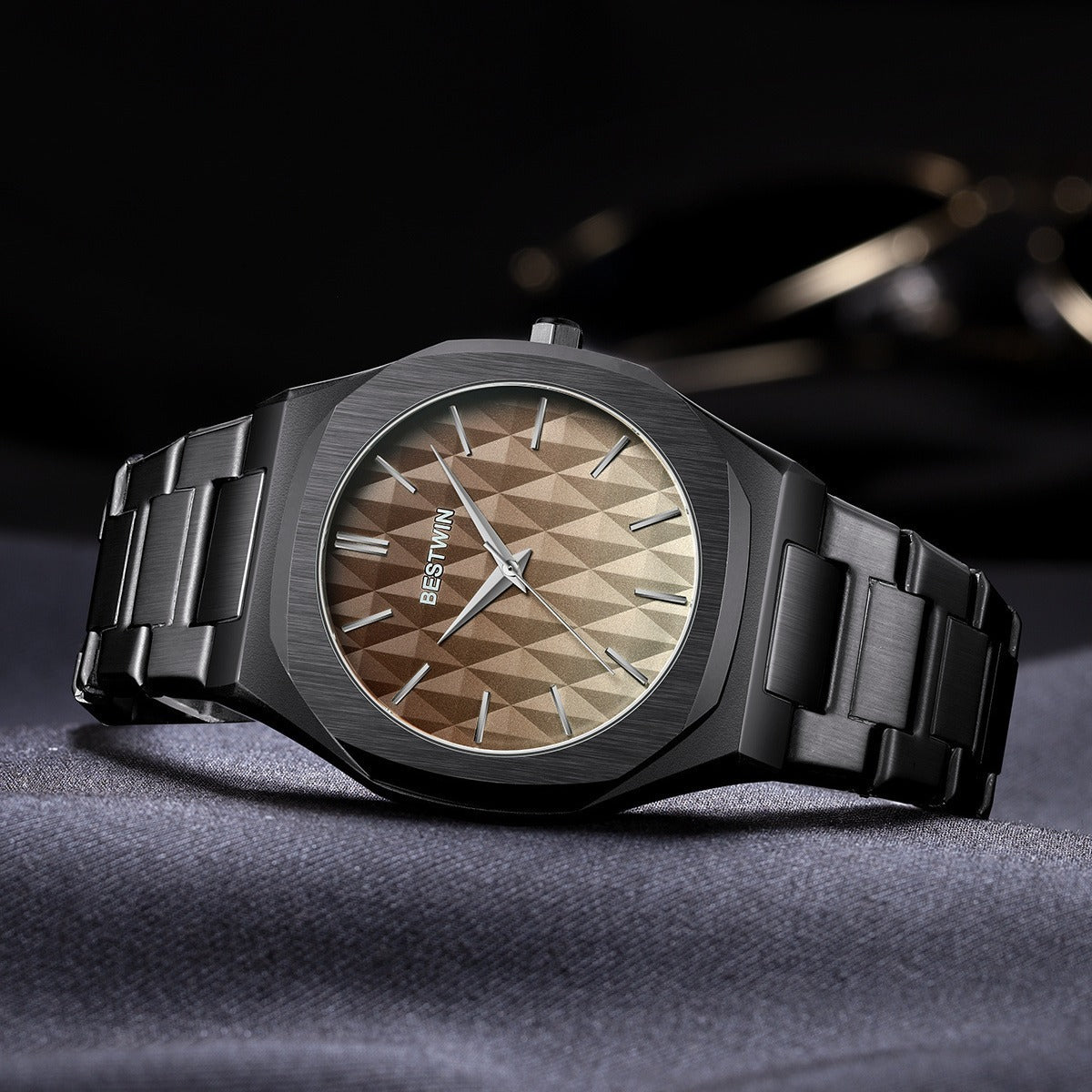 Embossed Dial Men's Watch