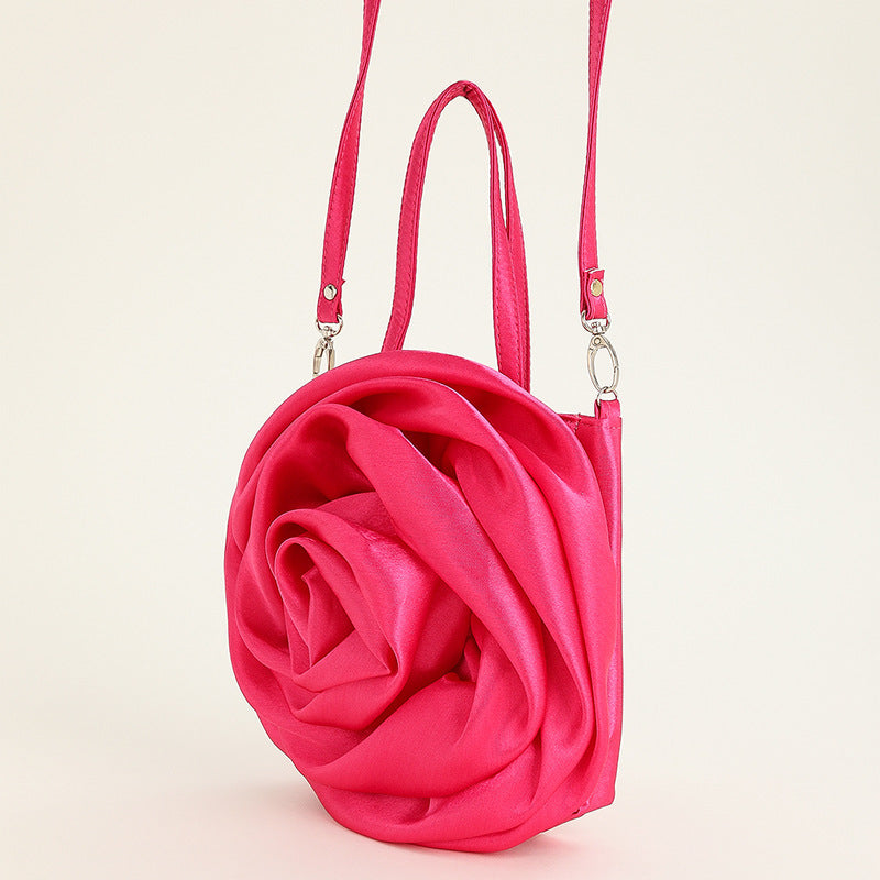 Satin Flower Dinner Bag