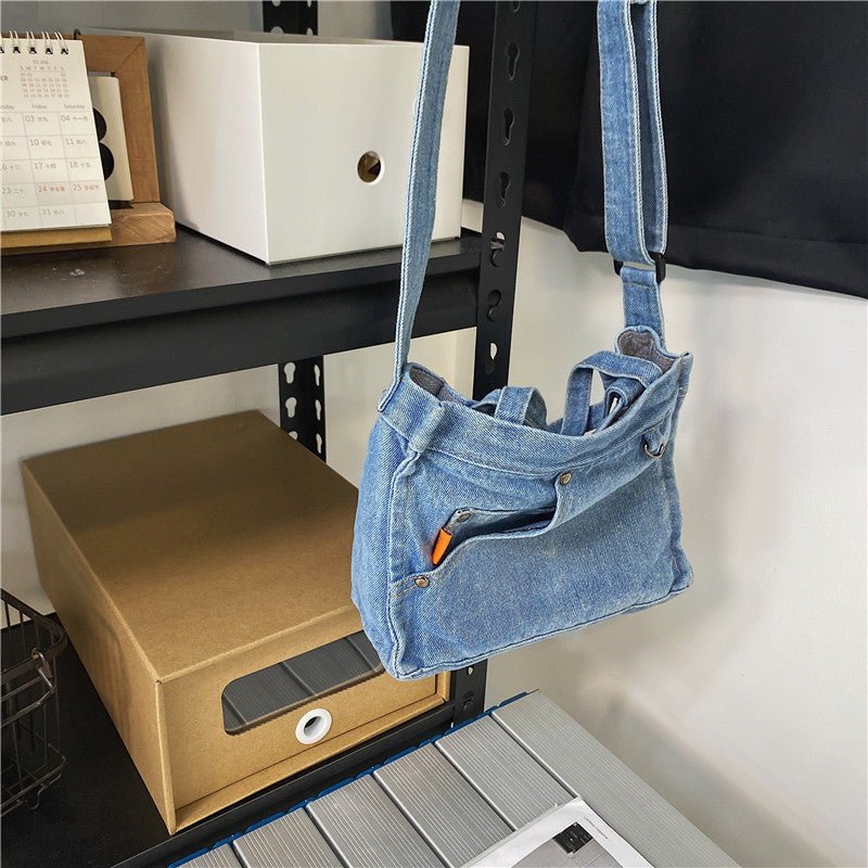 Denim Crossbody Ins Style Mini Square Bag