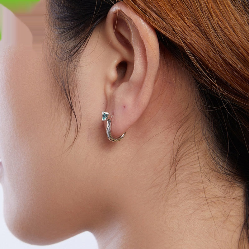 Silver Ziyun Original Animal Year Snake Ear Clip Unisex