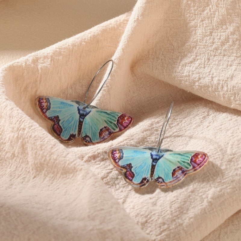 Simple Acrylic Simulated Butterfly Earrings