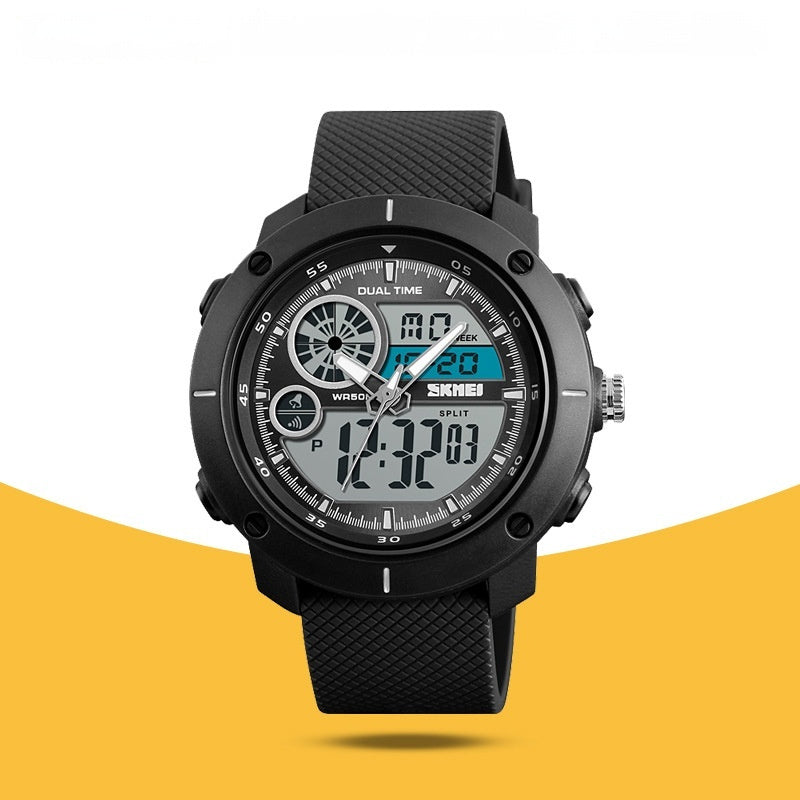 Waterproof Double Display Sports Chronograph Electronic Watch