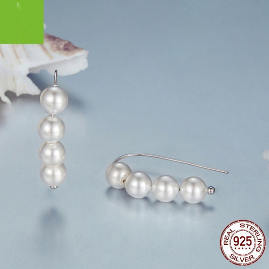 S925 Sterling Silver Elegant Pearl Earrings