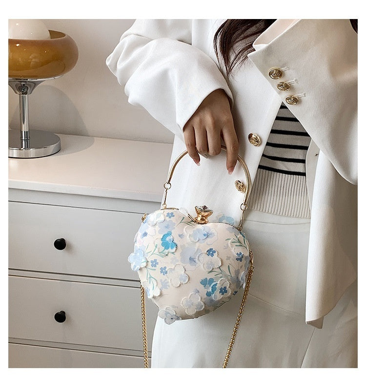 Sweet Floral Chain Crossbody Bag