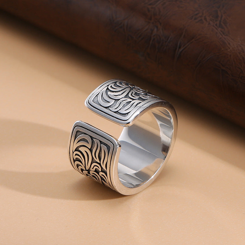 925 Thai Silver Tiger Open Ring