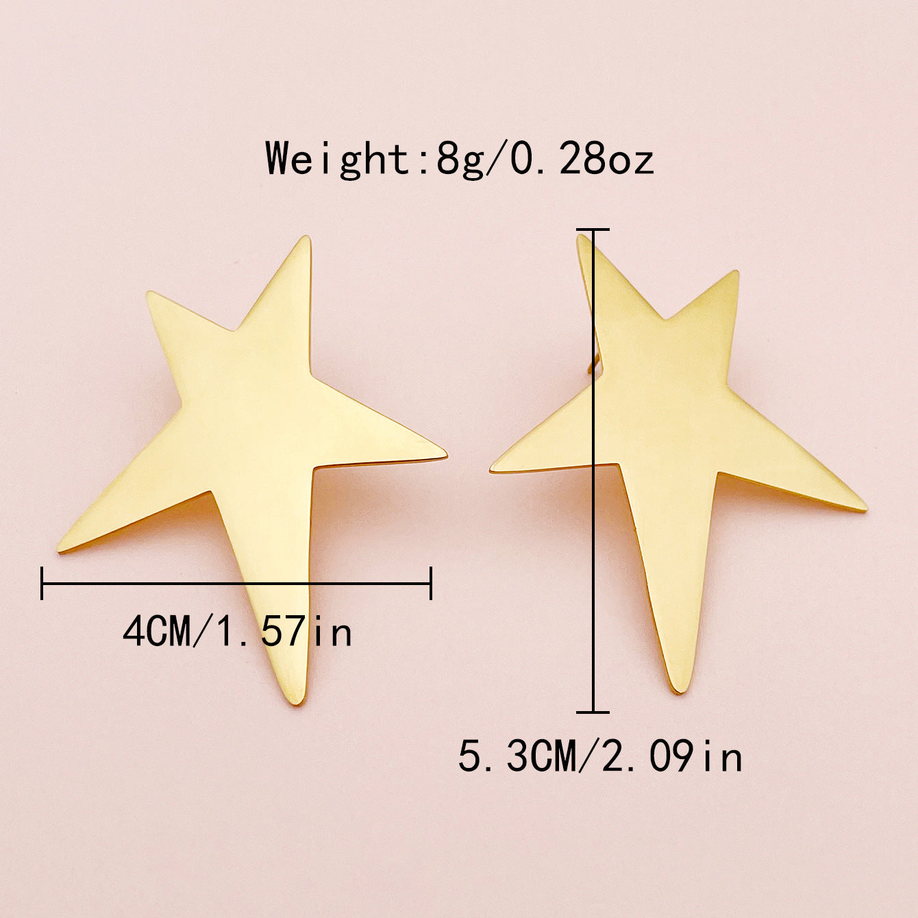 Stainless Steel 14K Gold Plated Earrings