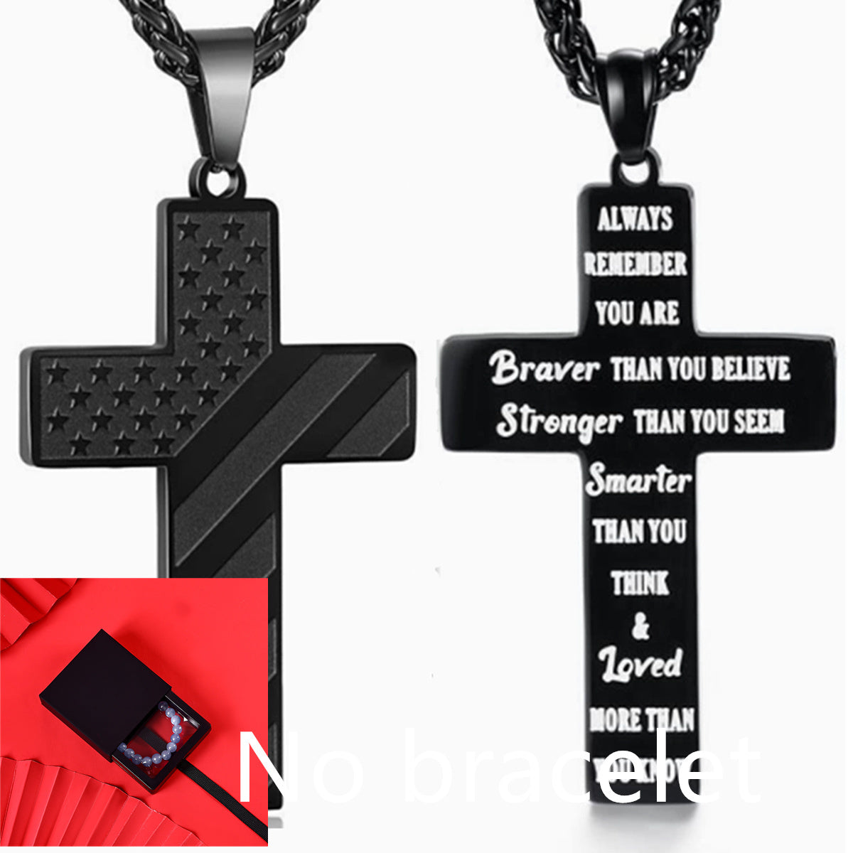 Cross Flag Necklace Letters High Sense Hip Hop