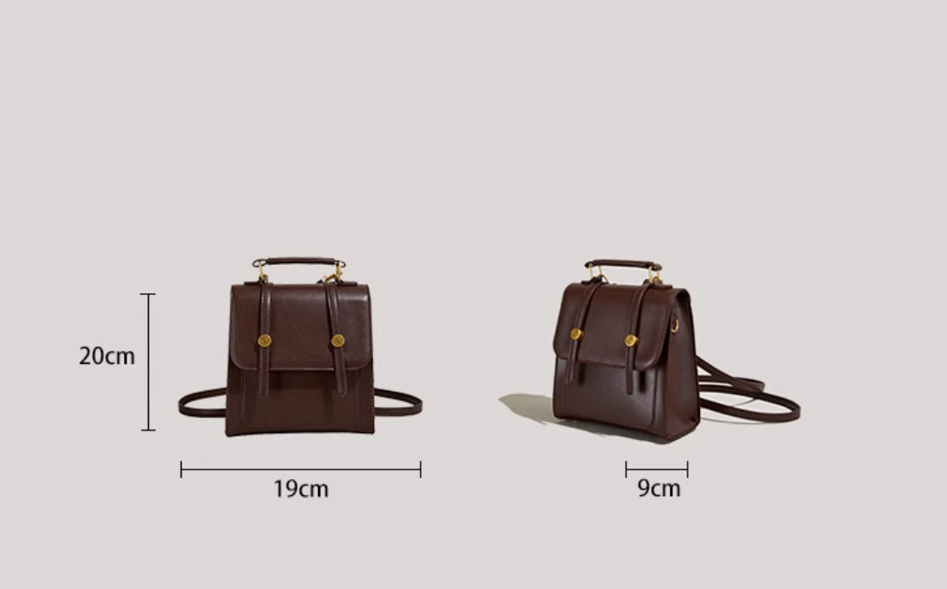 Portable Vintage Buckle Backpack