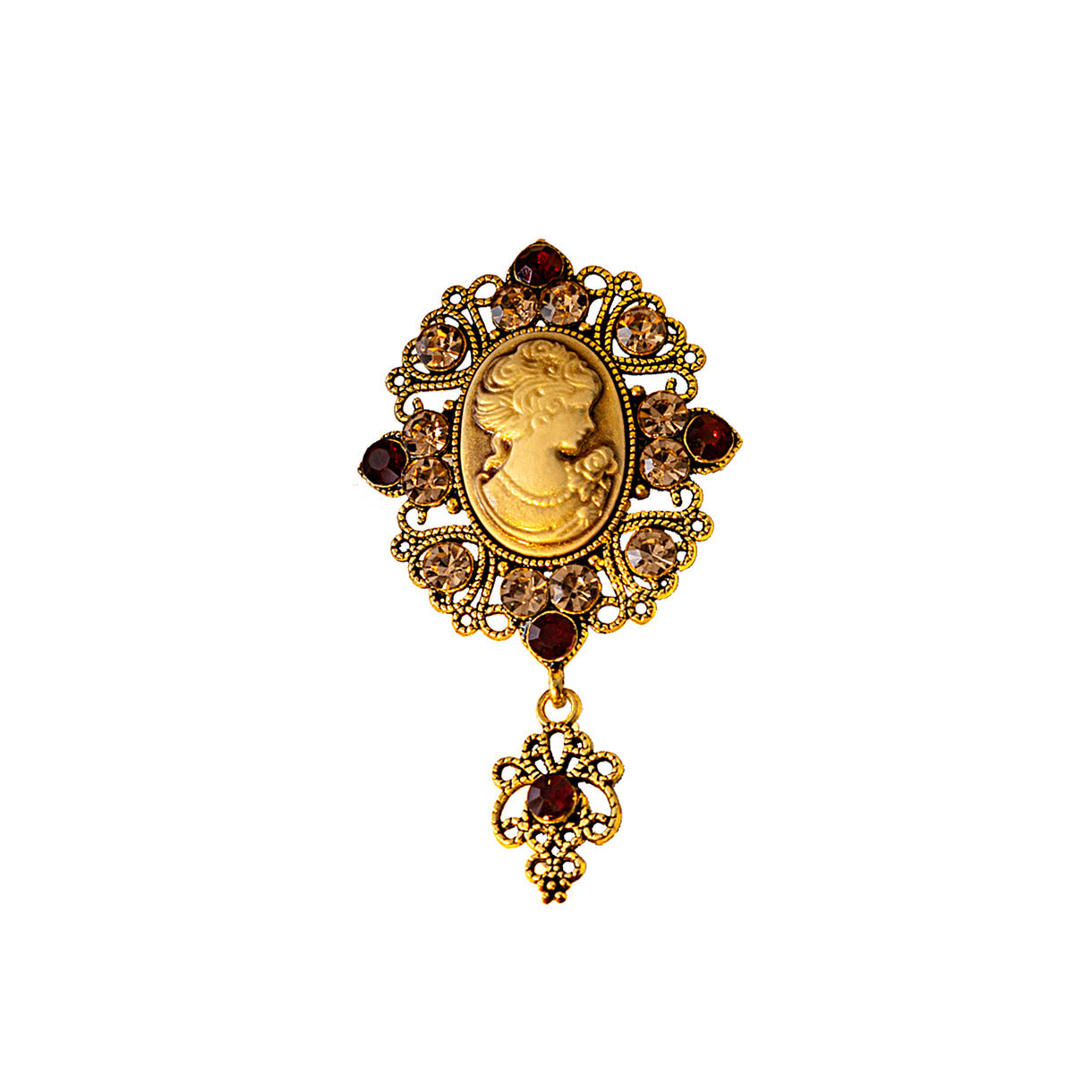 Medieval Beauty Head Brooch