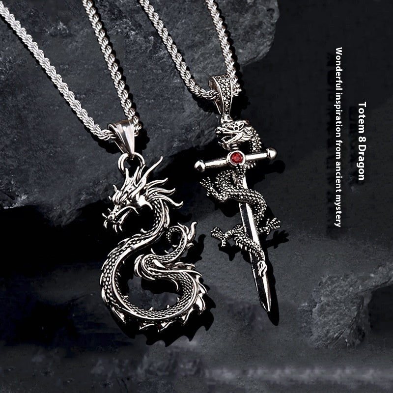 Claw-free Dragon Pendant Necklace