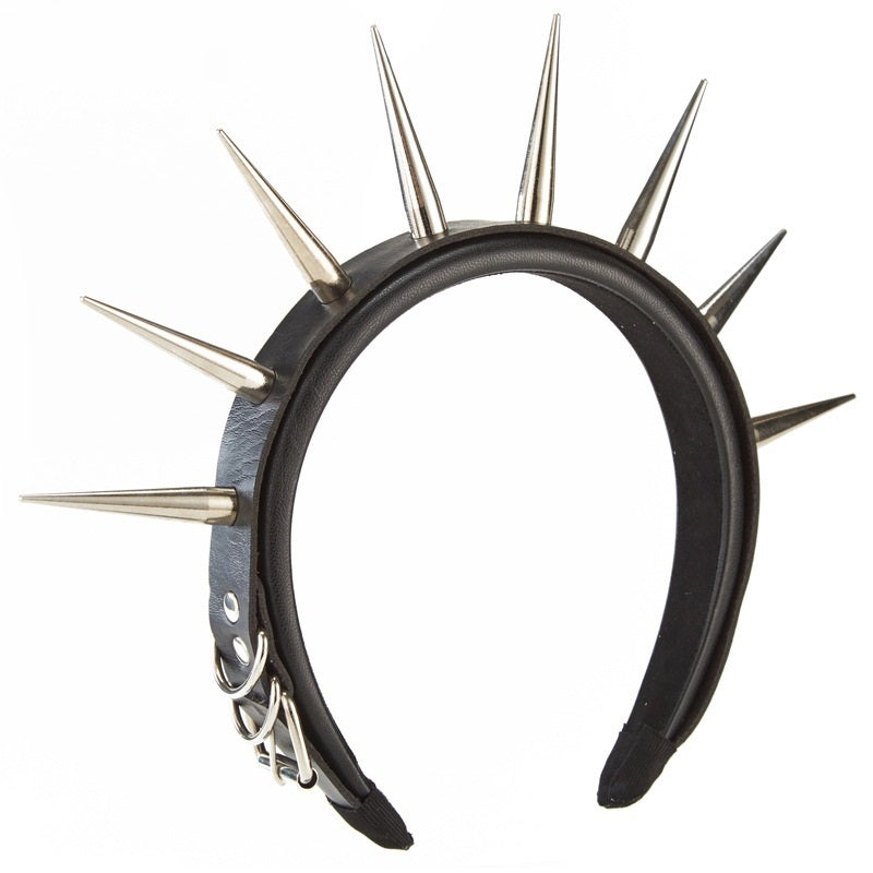 Handmade Rivet Leather Ring Punk Nail Headband