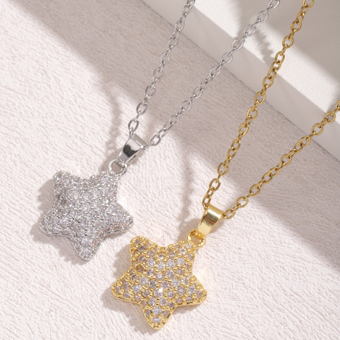 Zircon Five-pointed Star Pendant Necklace