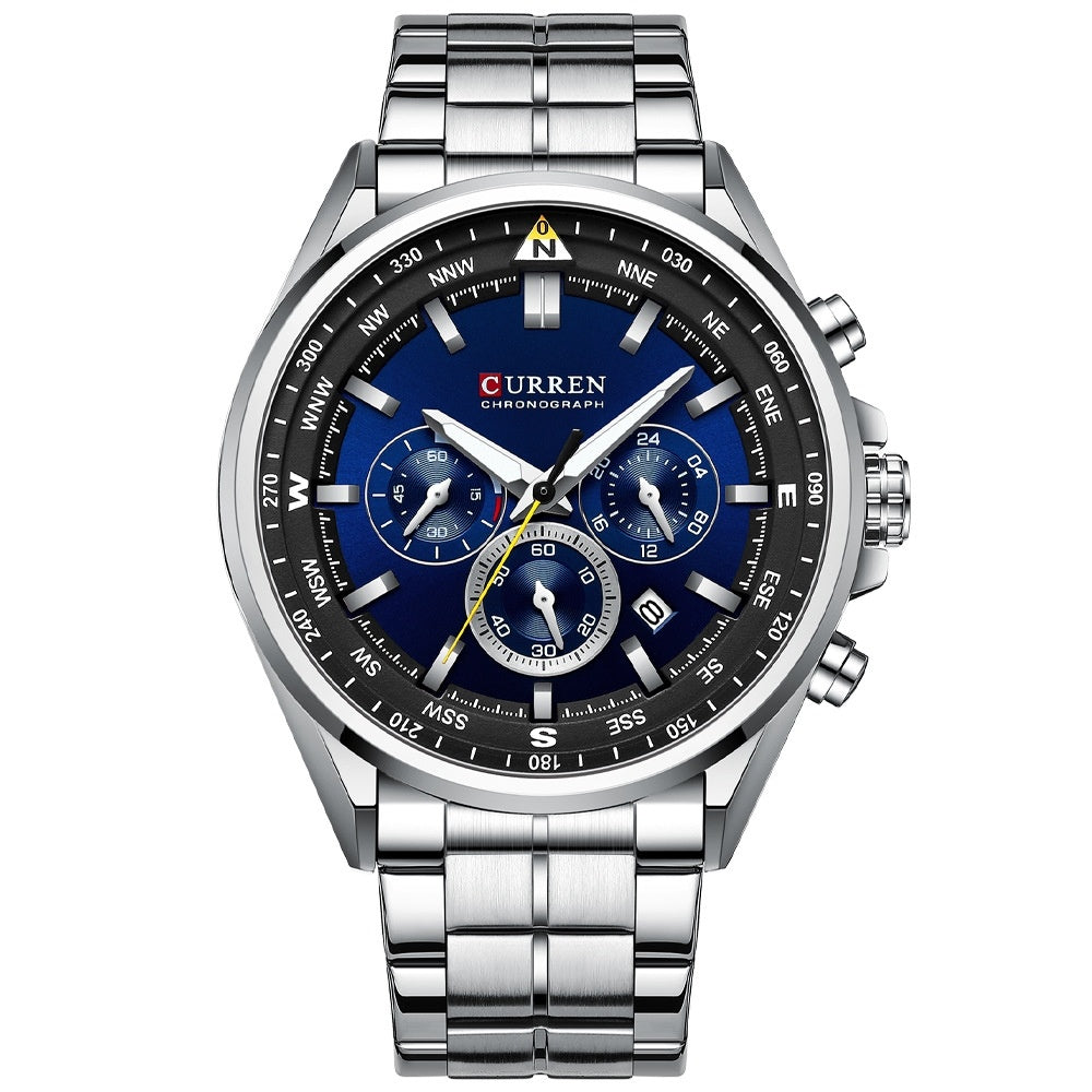 Multifunction Quartz Waterproof Calendar Men's Watch