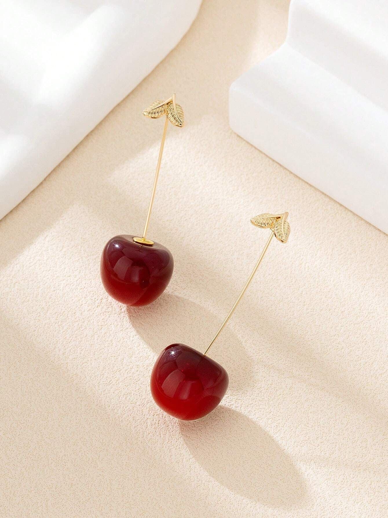 Small Cute Long Fruit Theme Earrings