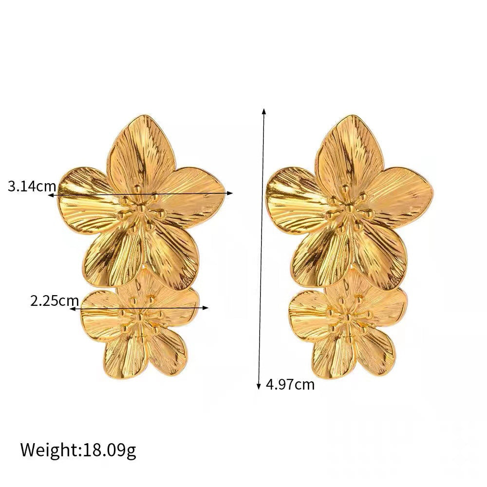 Retro Flower Stud Earrings