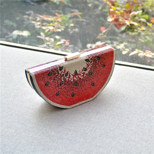 Watermelon Diamond Clutch Handbag